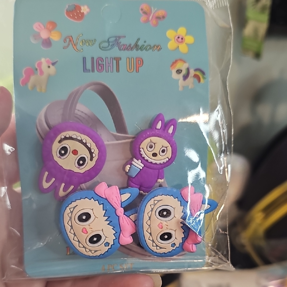 Cute Light Up Labubu Croc Charms